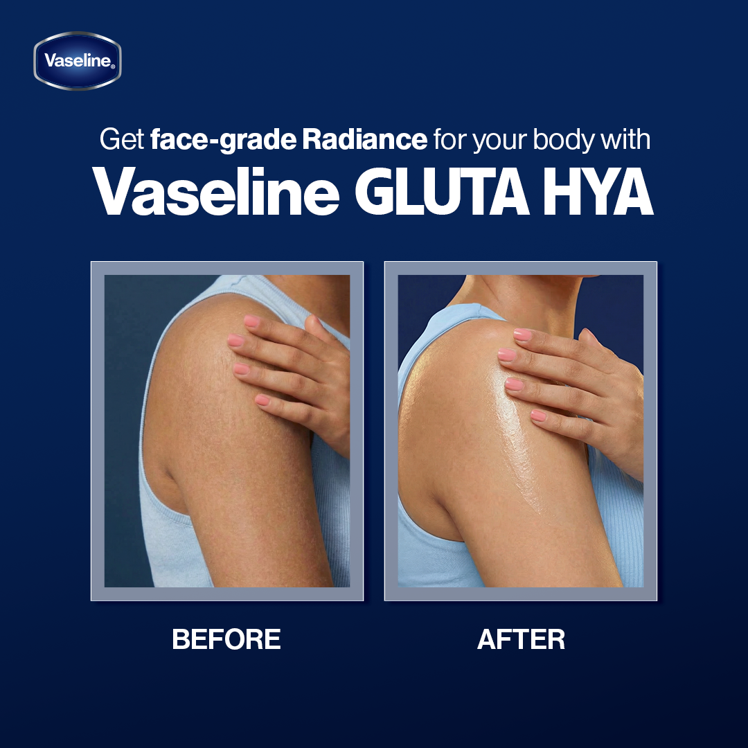 Vaseline - Gluta Hya Overnight Radiance Repair - 70ml before after skin results