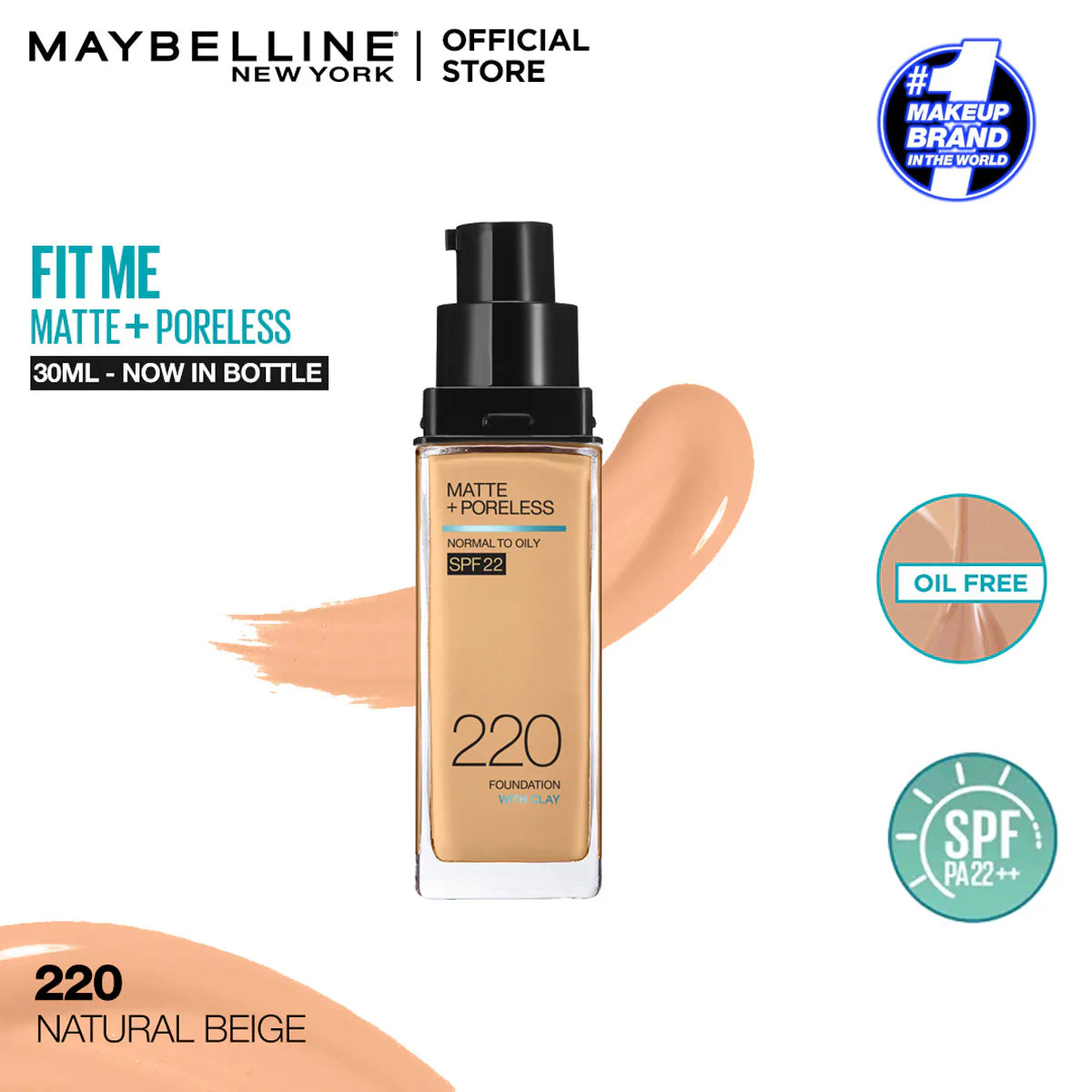 Maybelline Fit Me Matte Foundation 30Ml texture gel cream
