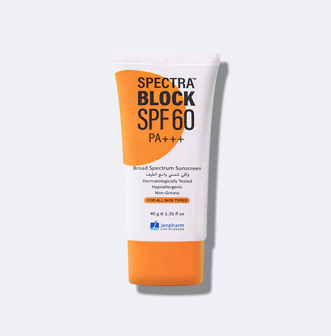 Jenpharm Spectra Block Broad Spectrum Sun Block Cream 40G front packaging