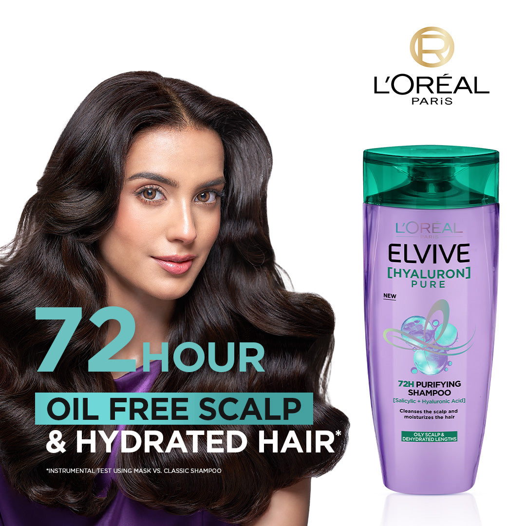 L'Oreal Paris Elvive Hyaluron Pure Shampoo 360Ml jar close up