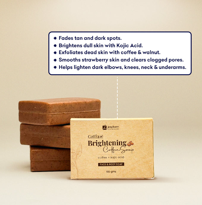 Jenpharm - Brightening Coffee Soap jar close up