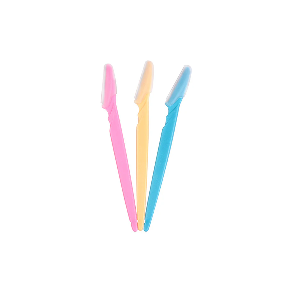 Facial Beauty - 3Pcs Eyebrow Razor For Body Facial Hair Removal jar close up