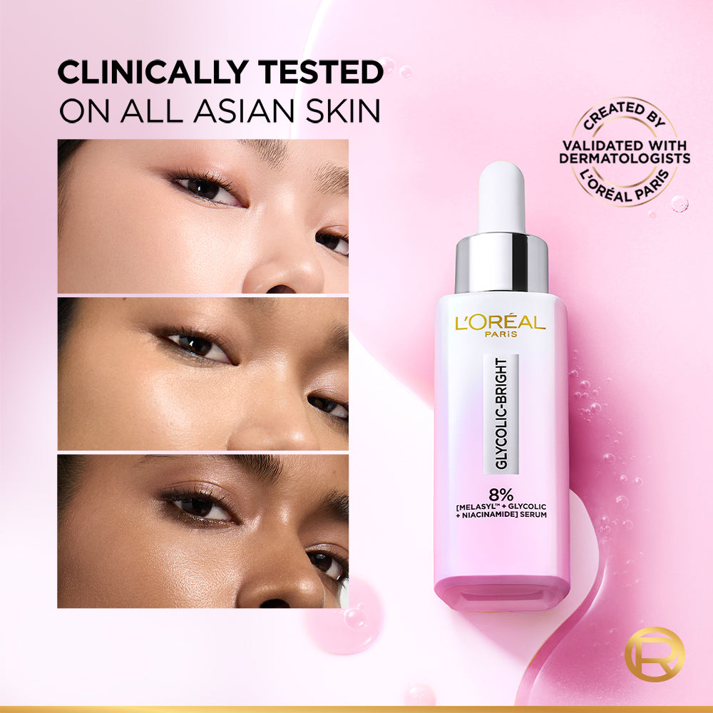 L’Oréal Paris - Glycolic Bright Melasyl Anti Dark Spot Serum before after skin results
