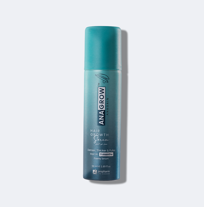 Jenpharm Anagrow Hair Growth Serum 50Ml jar close up