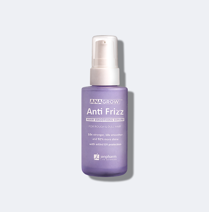 Jenpharm - Anagrow Anti Frizz Hair Serum jar close up