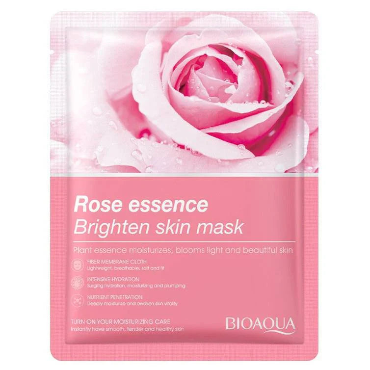 Bioaqua Rose Essence Brighten Skin Mask 25G - 1 PC jar close up