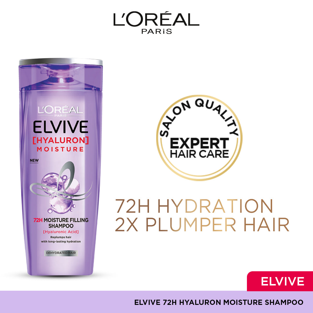 L'Oreal Elvive Hyaluron Moisture Shampoo 175Ml jar close up