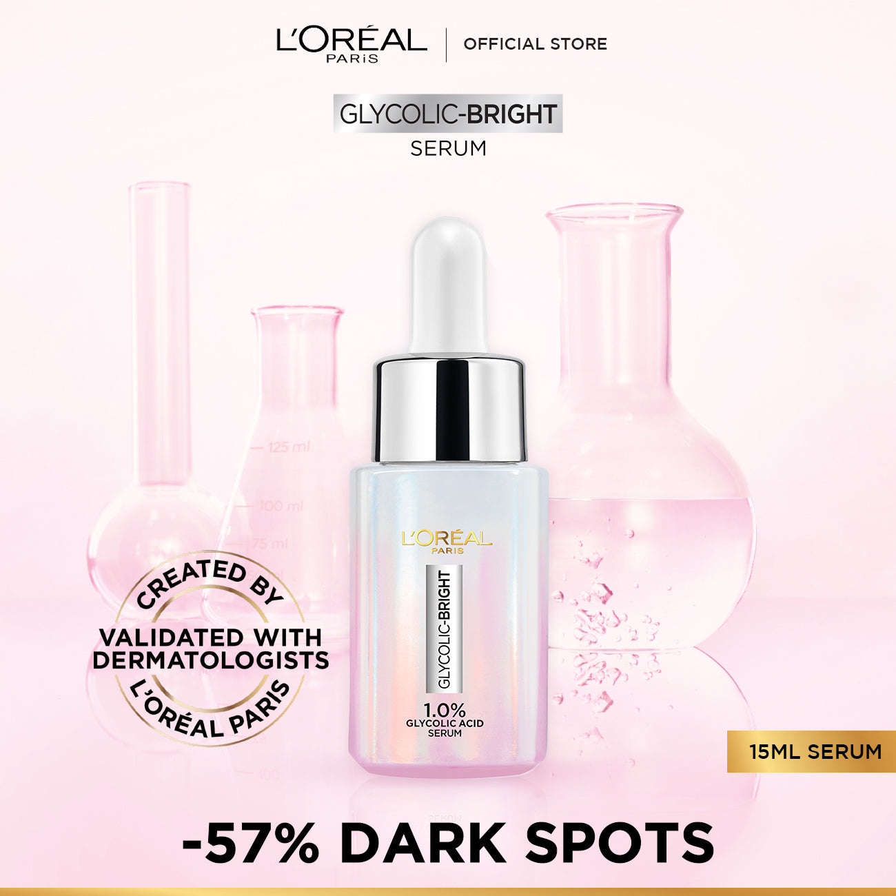 L'Oreal Paris Glycolic Bright Instant Glowing Face Serum texture gel cream