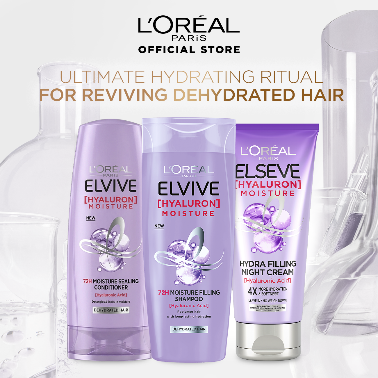 L'Oreal Paris - Elseve Hyaluron Moisture Hydra Filling Night Cream 150ml suitable skin types