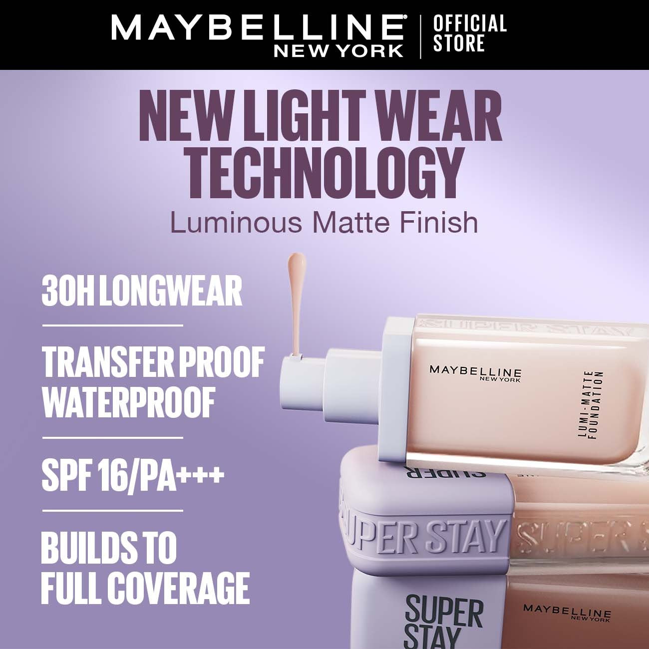 Maybelline New York Super Stay Up to 30hr Lumi Matte Foundation how to use steps
