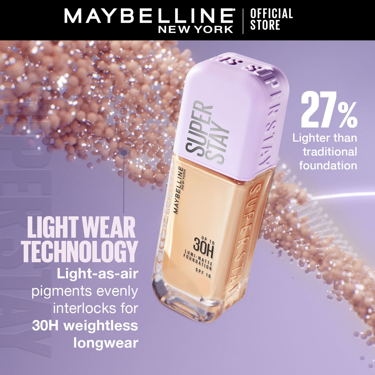 Maybelline - New York Superstay Lumi Matte Liquid Foundation 18ML original authentic Pakistan
