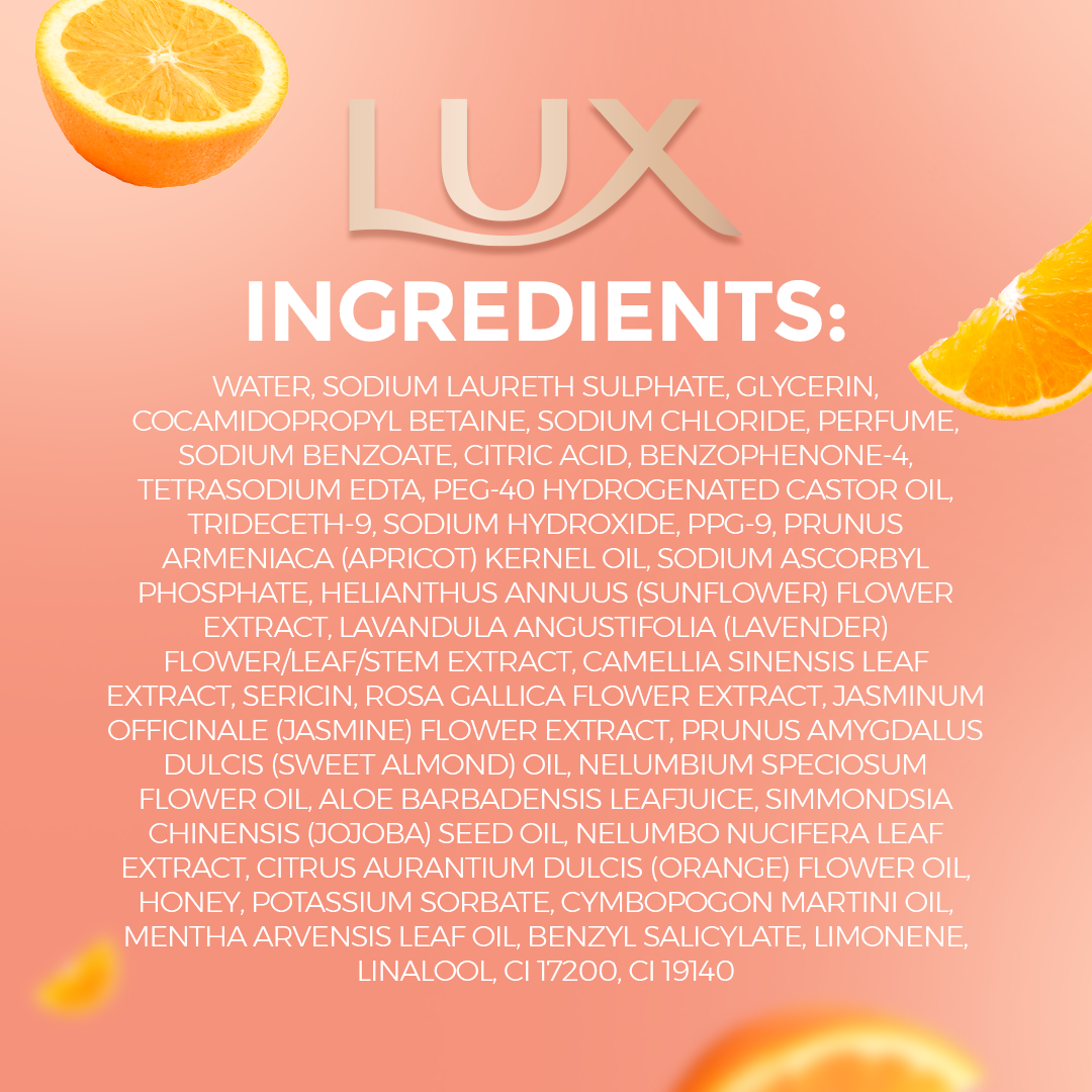 LUX - Tangerine Bodywash - 250ML texture gel cream