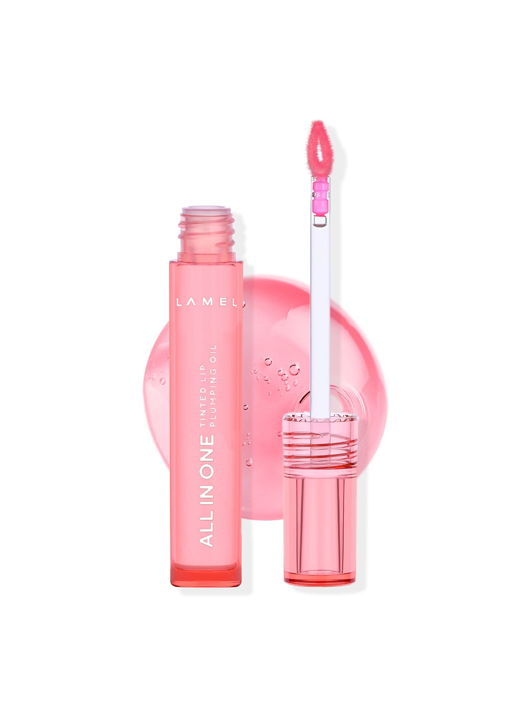 Lamel - All In One Lip Tinted Plumping Oil ingredients label