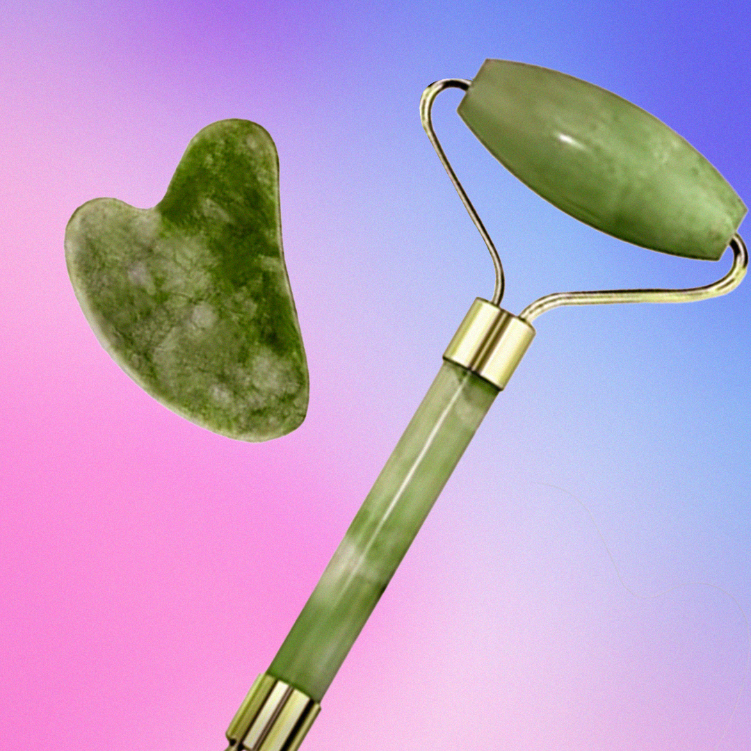 Bleuface - Jade Roller & Gua Sha ingredients label