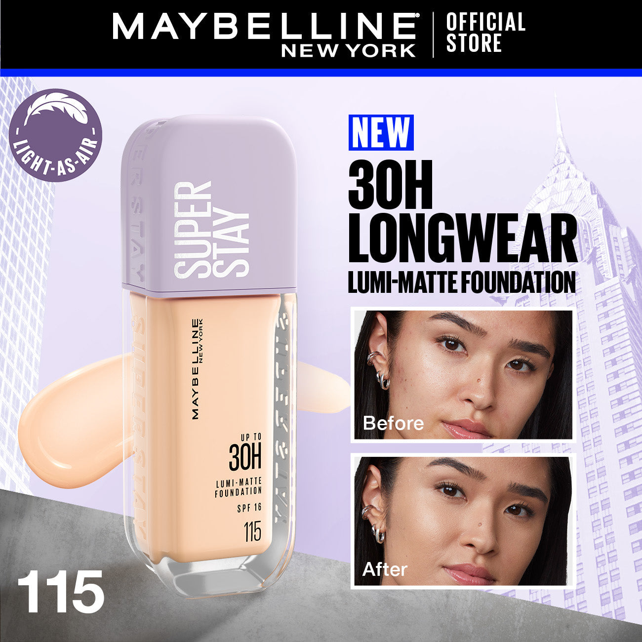 Maybelline New York Super Stay Up to 30hr Lumi Matte Foundation image 16
