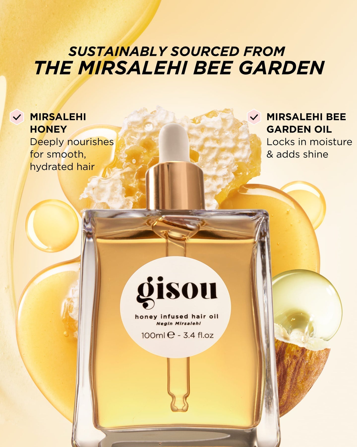 Gisou Honey Infused Hair Oil 50ml