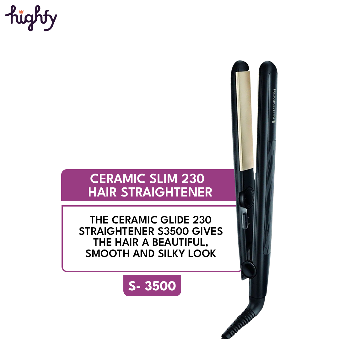 Remington - Ceramic Slim 230 Hair Straightener S3500 jar close up
