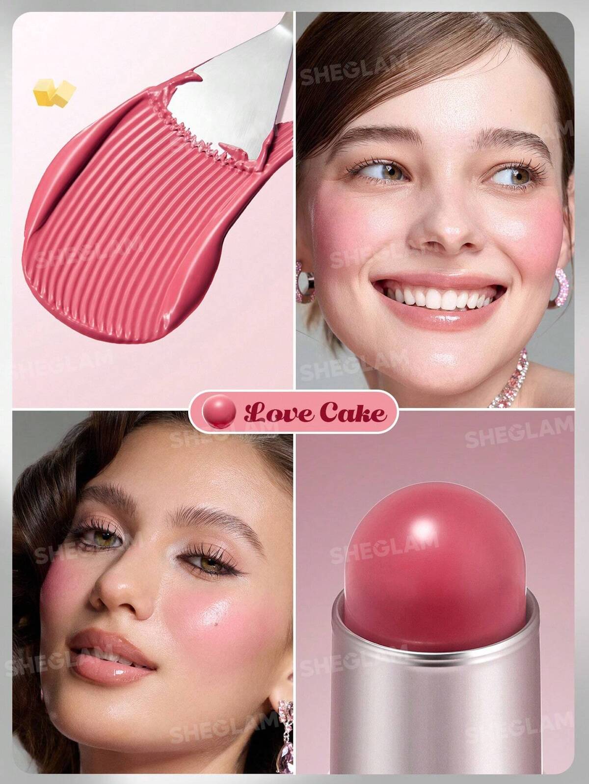 Sheglam - Buttery Bliss Blush Stick - 6G before after skin results