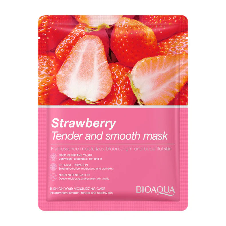 Bioaqua Strawberry Facial Mask - 1 PC jar close up