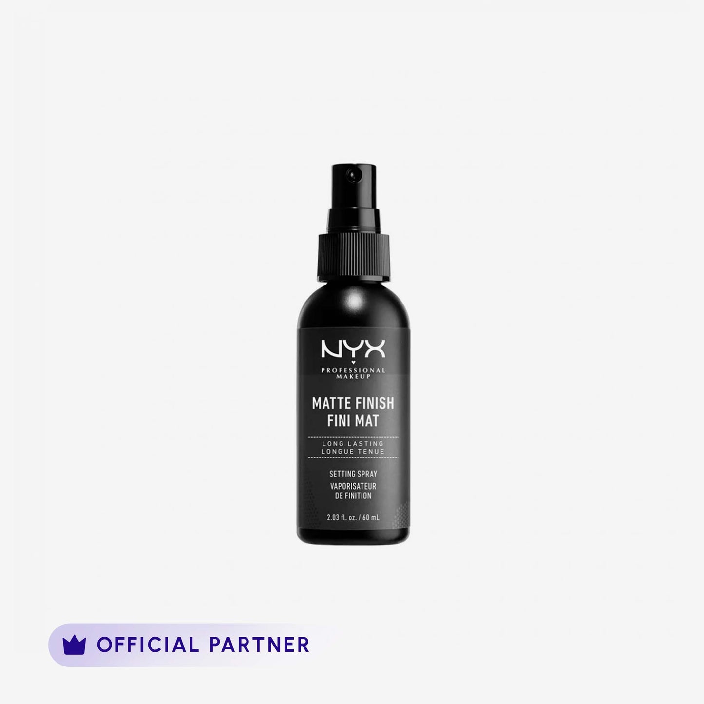 NYX Cosmetics Makeup Setting Spray - 01 Matte Finish Long Lasting front packaging