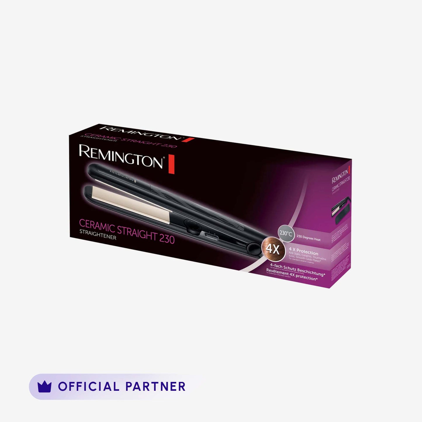 Remington - Ceramic Slim 230 Hair Straightener S3500 front packaging