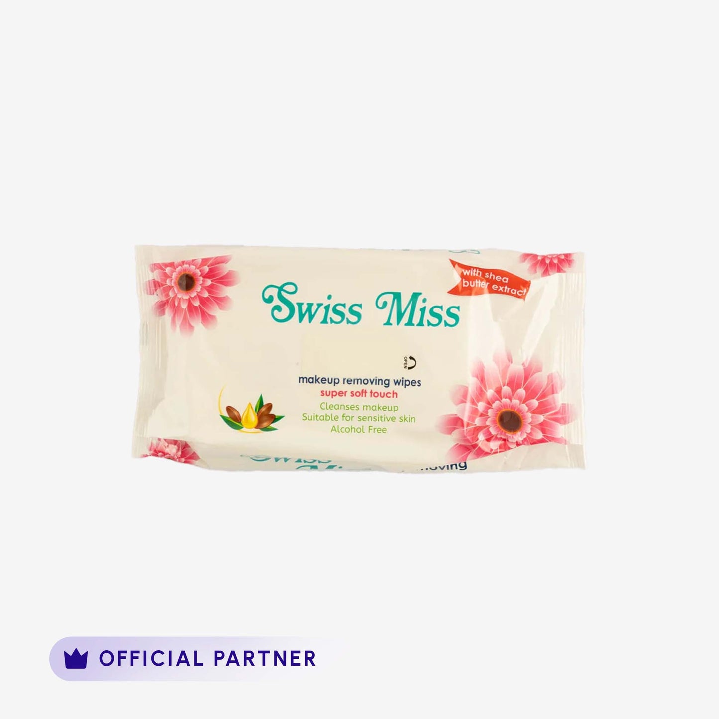 Swiss Miss - Swiss Miss Makeup Remover Wipes With Shea Butter Extract 60 Pcs front packaging