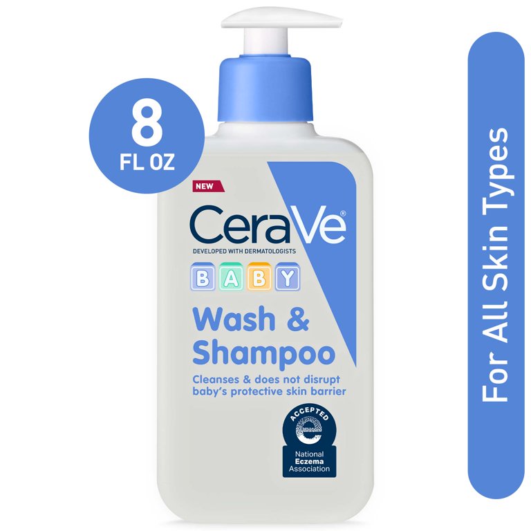 CeraVe Baby Wash & Shampoo GENTLE CLEANSER 237ML Paraben-free baby shampoo and bath wash