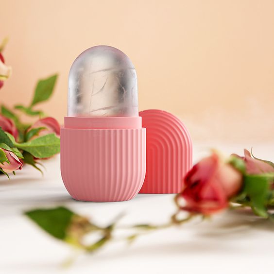 Facial Beauty - Silicon Ice Cube Face Roller jar close up