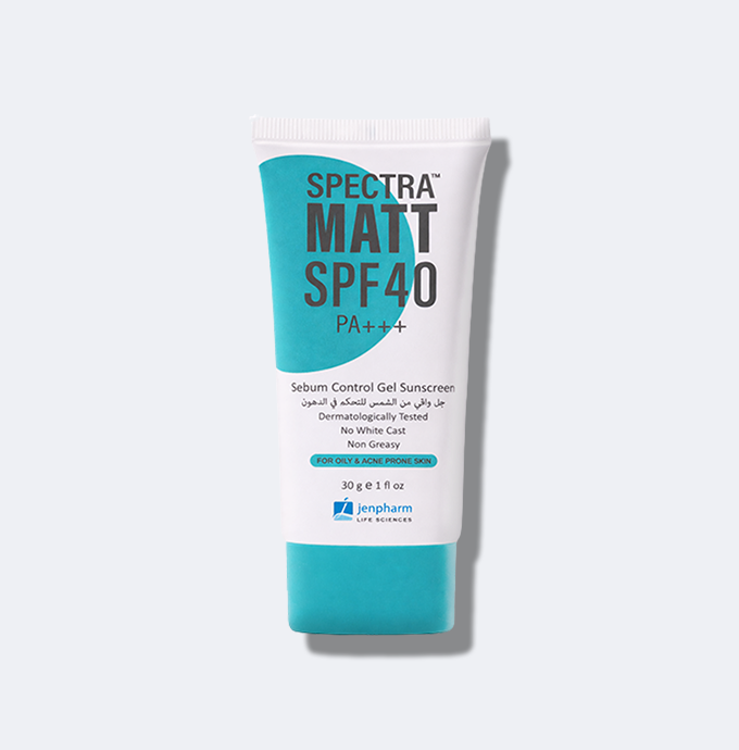 Jenpharm Spectra Matt Sebum Control Sunblock Spf40 30G jar close up