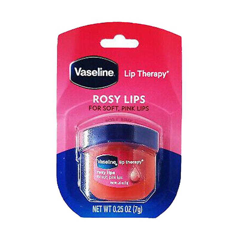 Vaseline Lip Therapy Rosy Lips 7G jar close up