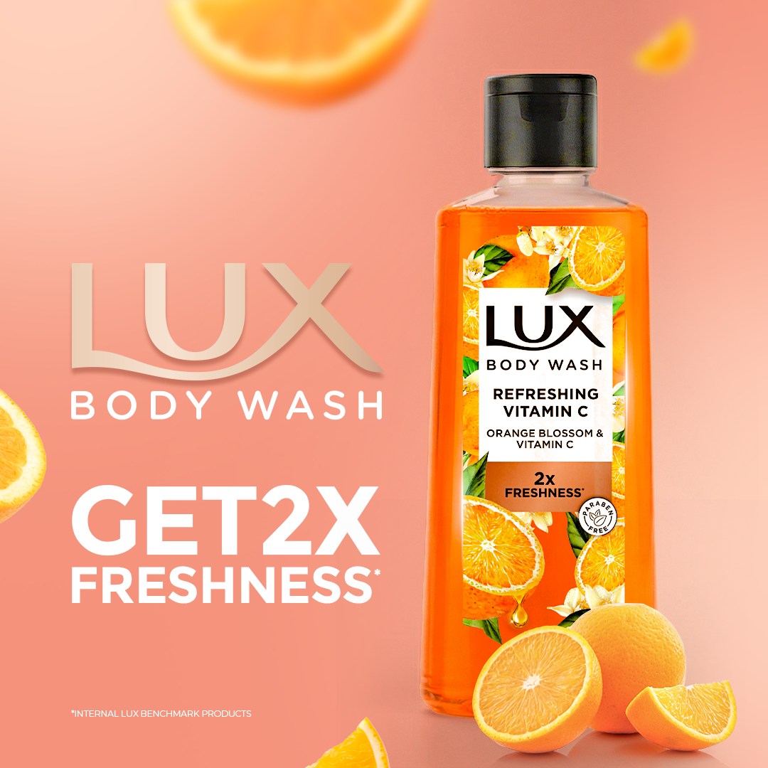 LUX - Tangerine Bodywash - 250ML jar close up