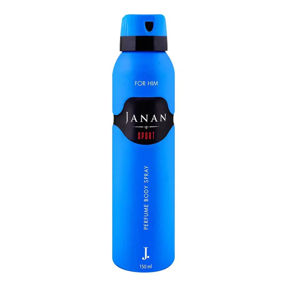 J. Janan Sport Perfume Body Spray 150Ml jar close up