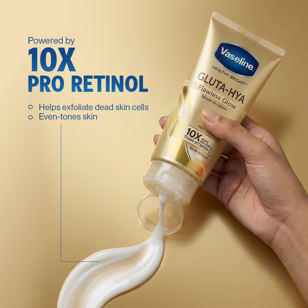 Vaseline - Gluta Hya Flawless Glow Serum - 70ml how to use steps