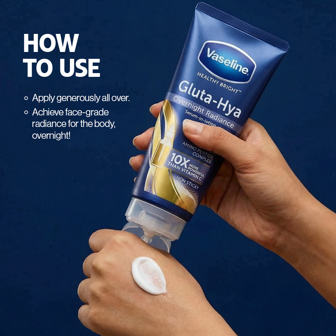 Vaseline - Gluta Hya Overnight Radiance Repair - 70ml how to use steps