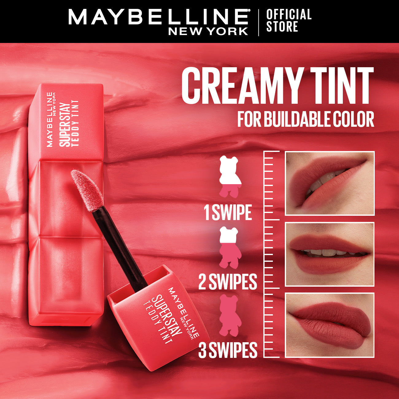 Maybelline New York's Super Stay Teddy Tintâ„¢: The 12-Hour Liquid Lip Tint!