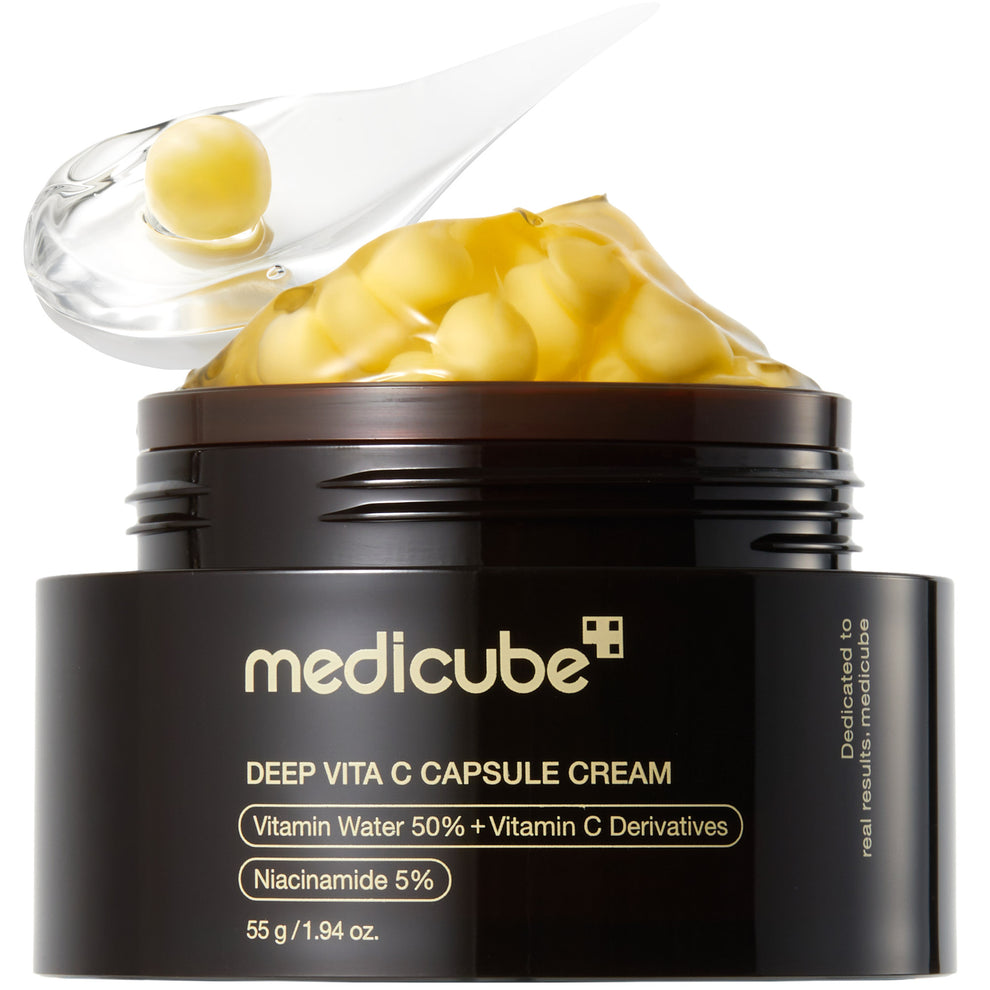 Medicube - Deep Vitamin C Capsule Cream 55g jar close up