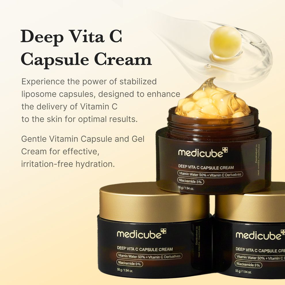 Medicube - Deep Vitamin C Capsule Cream 55g how to use steps