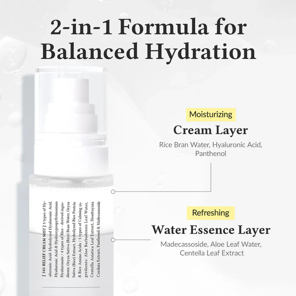 Dr. Althea - 345 Relief Cream Mist 100ml before after skin results