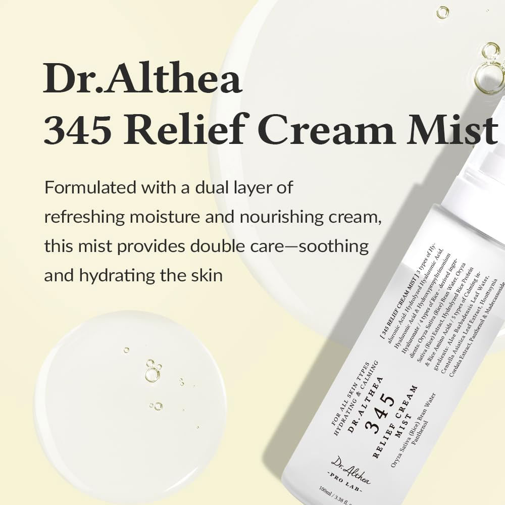 Dr. Althea - 345 Relief Cream Mist 60ml jar close up
