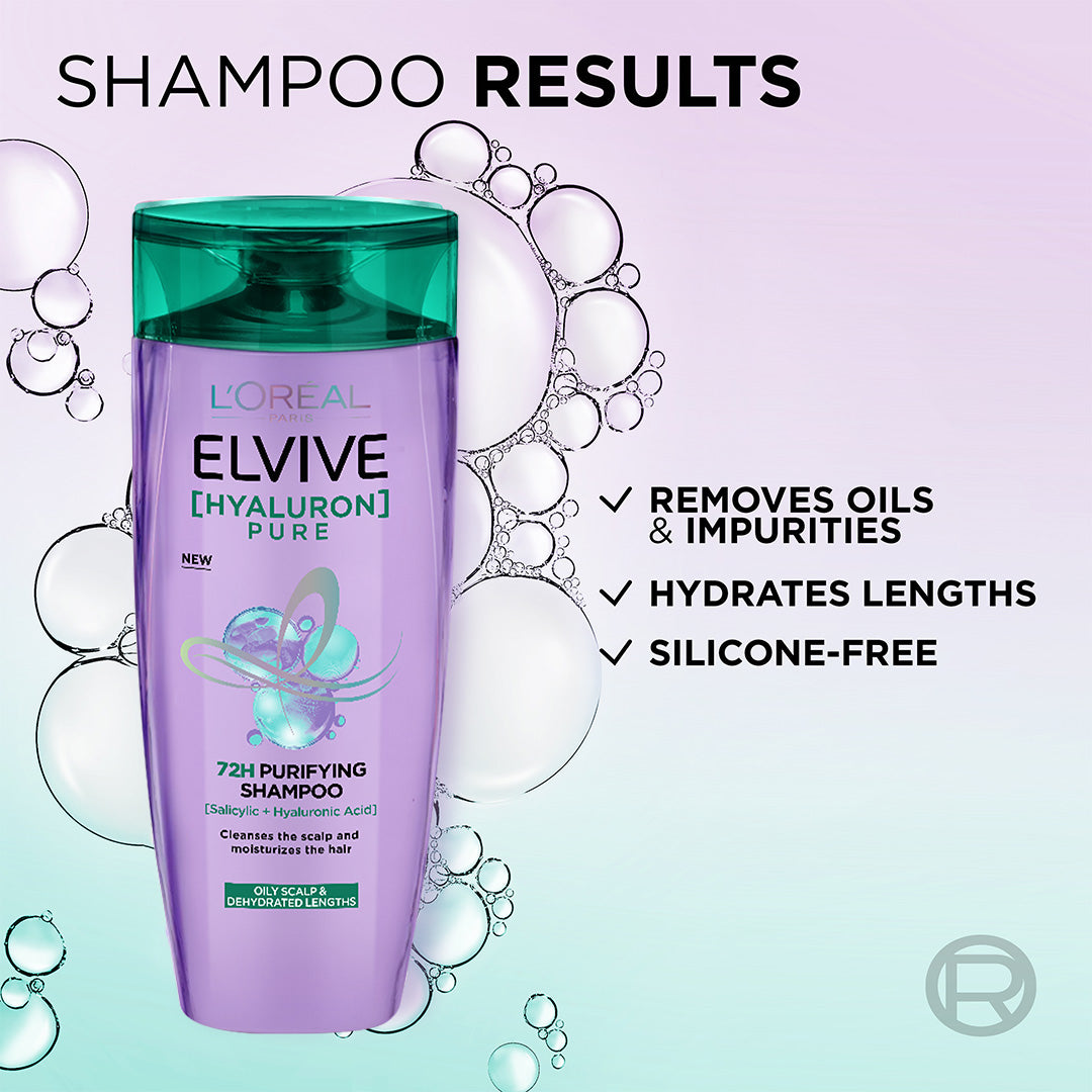 L'Oreal Paris Elvive Hyaluron Pure Shampoo 360Ml texture gel cream