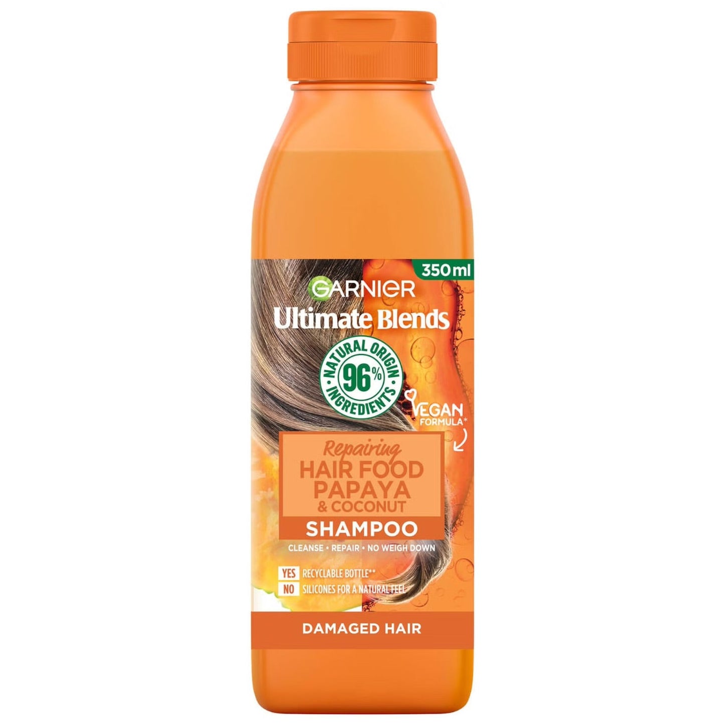 Garnier Ultra Doux Repairing Papaya Hair Food Shampoo For Damaged Hair 350ml