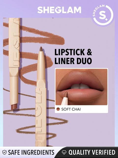 sheglam glam 101 lipstick & liner duo