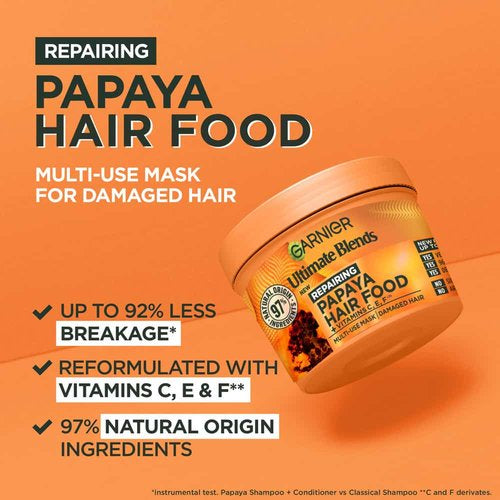 GARNIER ULTIMATE BLENDS PAPAYA AND AMLA HAIR FOOD 400ml