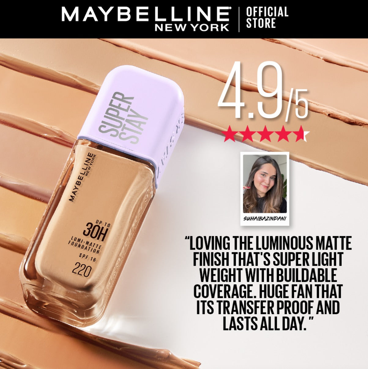 Maybelline - New York Superstay Lumi Matte Liquid Foundation 18ML