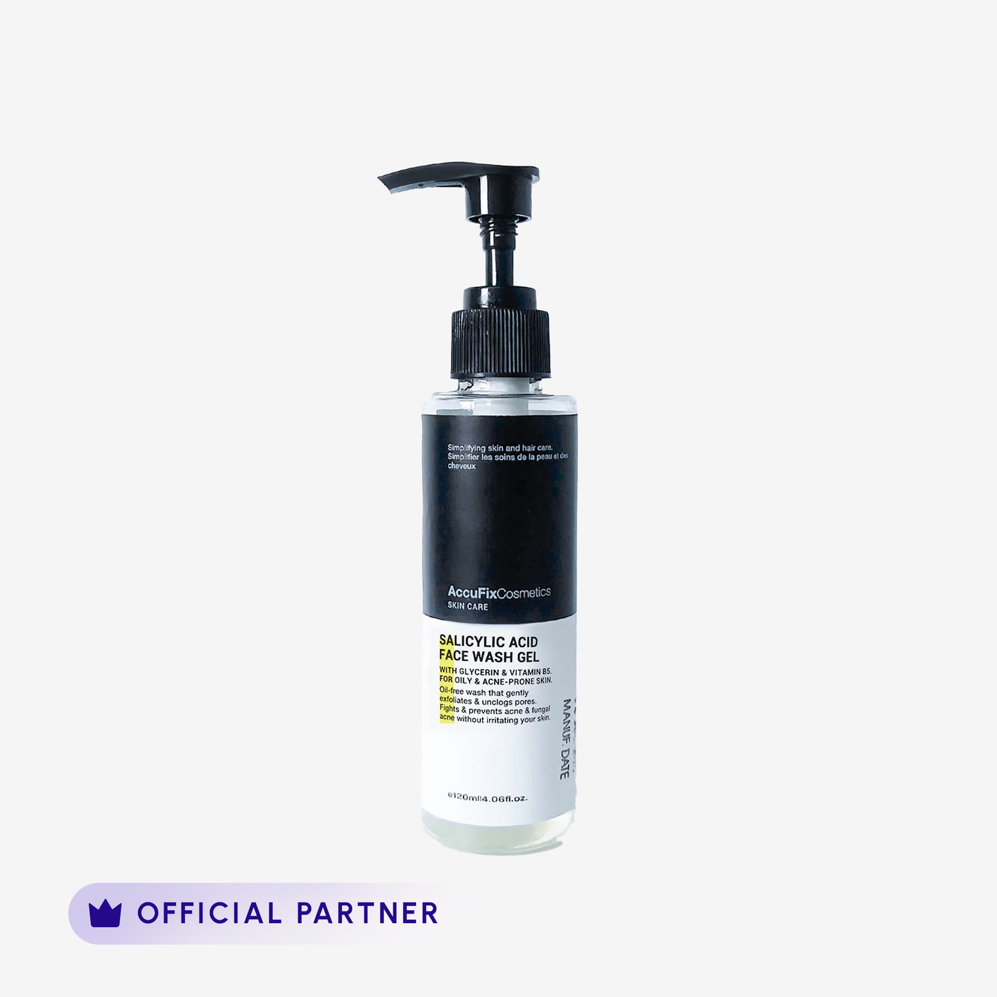 AccuFix - Salicylic Acid Face Wash Gel front packaging