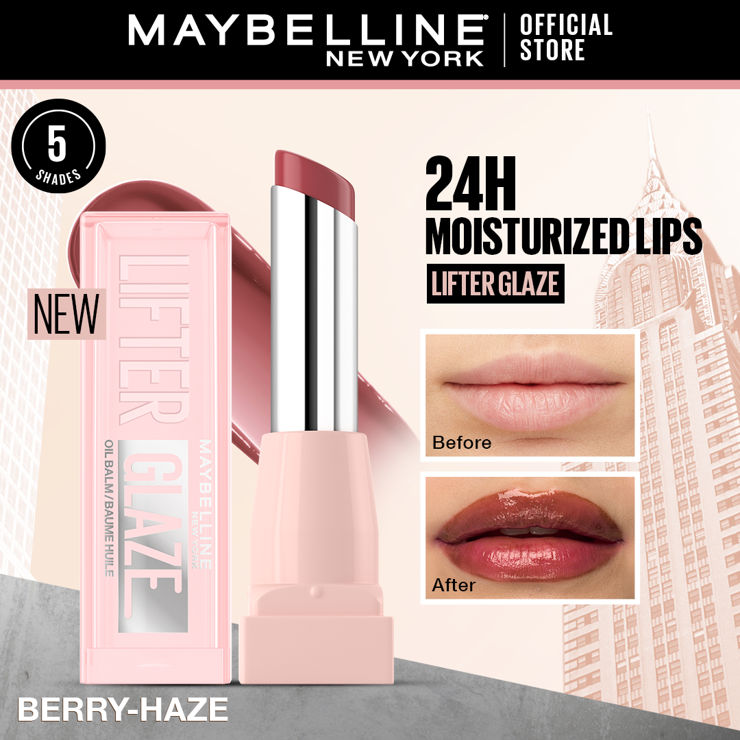 Maybelline Lifter Glaze, Tinted Lip Oil Balm with cherry extract - 24Hr Hydrated Lips image 11