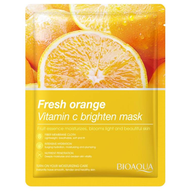 Bioaqua Fresh Orange Vitamin C Brighten Facial Mask 25G - 1 PC jar close up