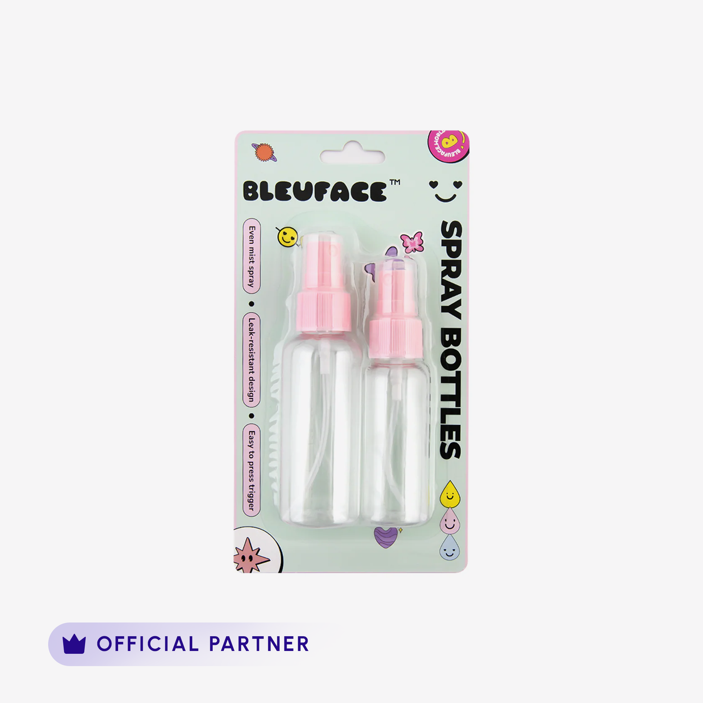 Bleuface - Spray Bottles front packaging