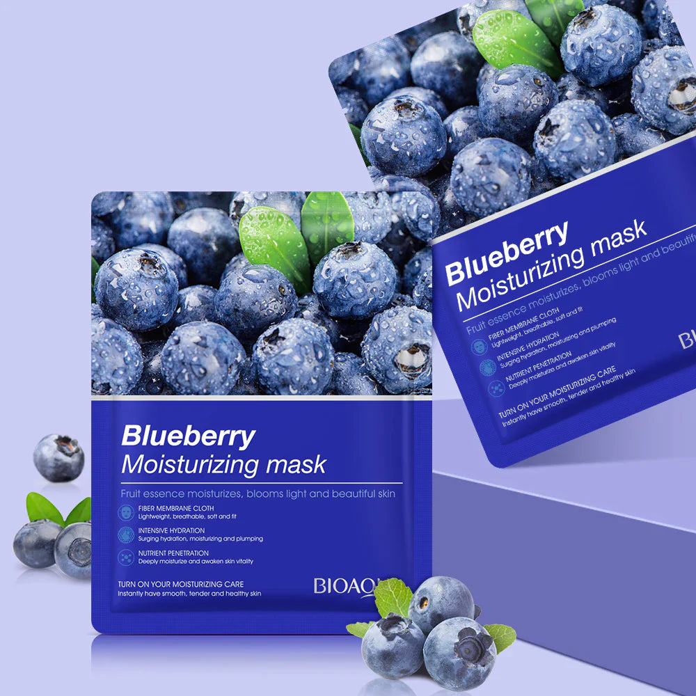 Bioaqua Blueberry Moisturizing Mask - 1 PC jar close up
