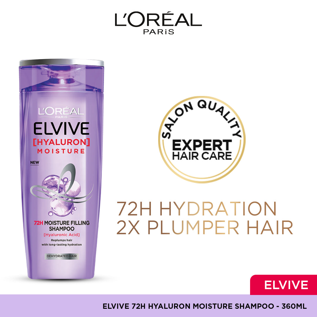 L'Oreal Elvive Hyaluron Shampoo 360Ml front packaging